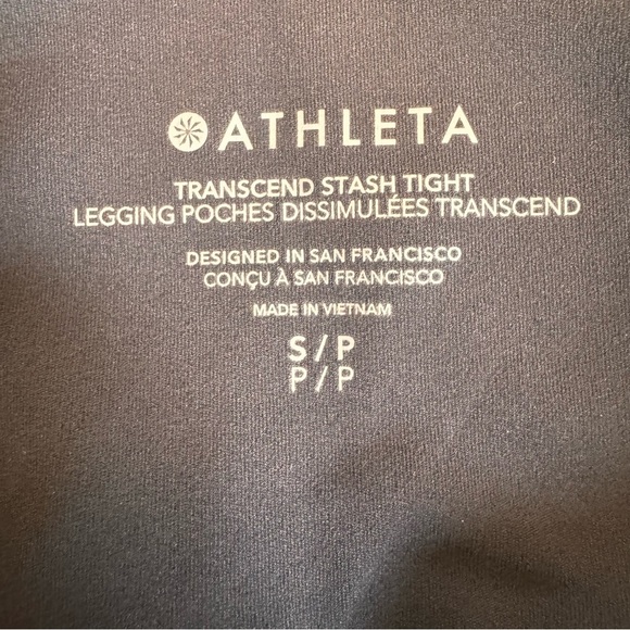 NWT Athleta Transcend Stash Tight Pockets in Black Size Small Petite (SP) - Picture 14 of 16